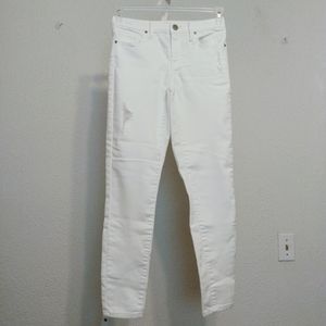 Mossimo White Distressed High Waist Jeans sz 2